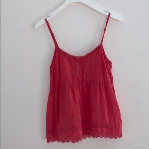 Altar’d state pink tank top with lace detail xs